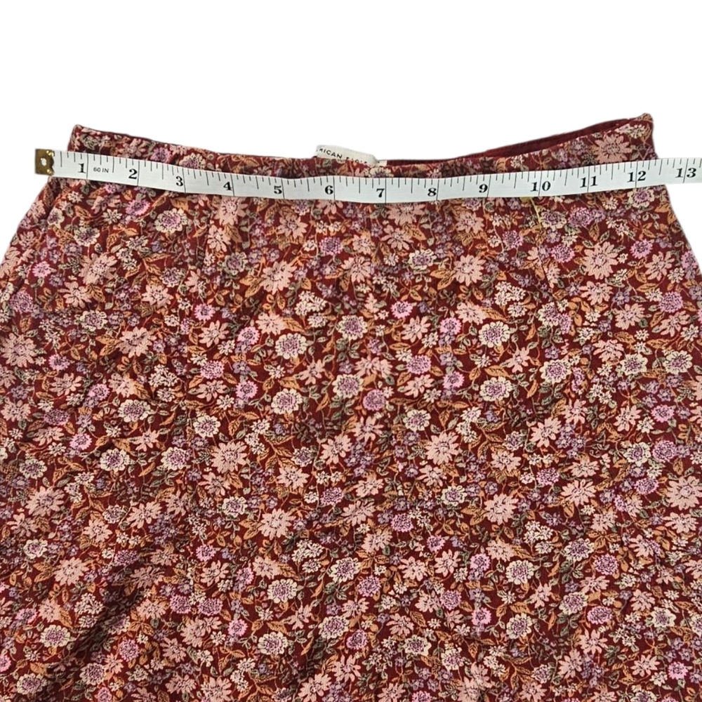 American Eagle Outfitters Floral Skater Skirt - Pink and Brown - Picture 2 of 5